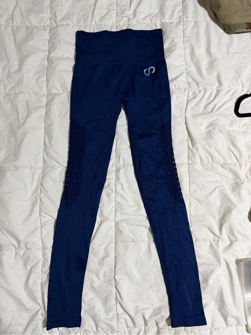 Curves N Combatboots Navy High-Waist Active Leggings